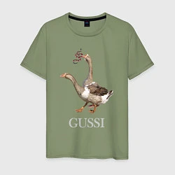 Мужская футболка GUSSI eat GUCCI