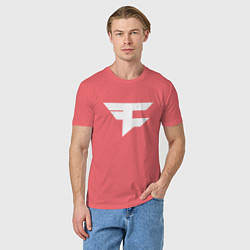 Футболка хлопковая мужская FAZE Symbol, цвет: коралловый — фото 2