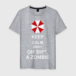 Мужская футболка Keep Calm & Oh Sh**, A Zombie