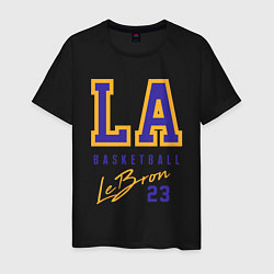 Футболка хлопковая мужская Lebron 23: Los Angeles цвета черный — фото 1