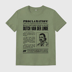 Футболка хлопковая мужская RDR II: Proclamation, цвет: авокадо