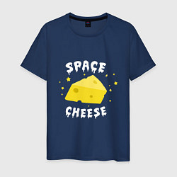 Футболка хлопковая мужская Space Cheese, цвет: тёмно-синий