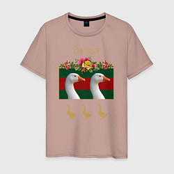 Мужская футболка GUSSI: Flowers Style