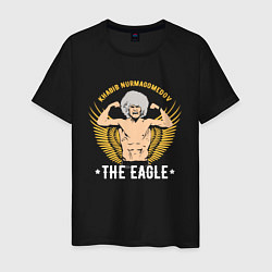 Футболка хлопковая мужская Khabib: The Eagle, цвет: черный