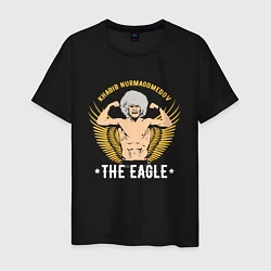 Футболка хлопковая мужская Khabib: The Eagle, цвет: черный