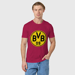 Футболка хлопковая мужская BVB 09, цвет: маджента — фото 2