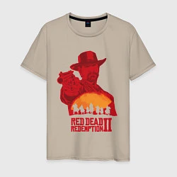 Футболка хлопковая мужская Red Dead Redemption 2, цвет: миндальный