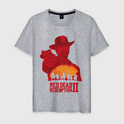 Футболка хлопковая мужская Red Dead Redemption 2, цвет: меланж