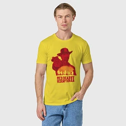 Футболка хлопковая мужская Red Dead Redemption 2, цвет: желтый — фото 2