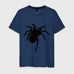 Футболка хлопковая мужская Черный паук, цвет: тёмно-синий