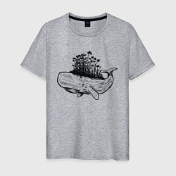 Мужская футболка Whale forest