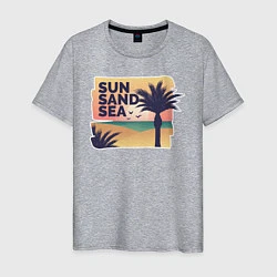 Мужская футболка Солнце, песок, море