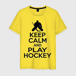 Мужская футболка Keep Calm & Play Hockey