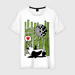 Мужская футболка Disco love panda