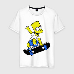 Мужская футболка Барт на скейте