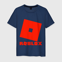 Футболка хлопковая мужская Roblox Logo, цвет: тёмно-синий