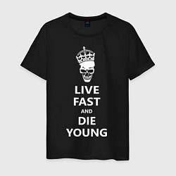 Мужская футболка Live fast die young