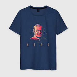Футболка хлопковая мужская Stan Lee The Hero, цвет: тёмно-синий