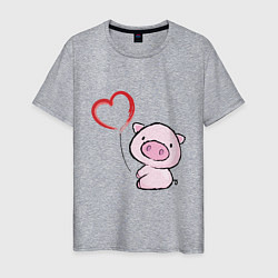 Мужская футболка Pig Love
