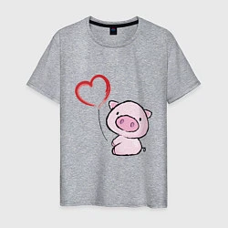 Мужская футболка Pig Love
