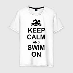 Мужская футболка Keep Calm & Swim On