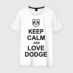 Мужская футболка Keep Calm & Love Dodge