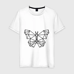Мужская футболка Полигональная бабочка