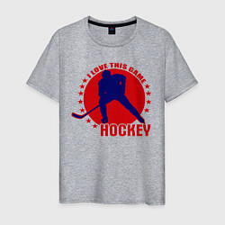 Мужская футболка I love this Hockey