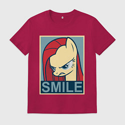 Футболка хлопковая мужская MLP: Smile, цвет: маджента
