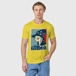 Футболка хлопковая мужская MLP: Yes I Can, цвет: желтый — фото 2