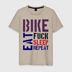 Мужская футболка Bike eat sleep repeat