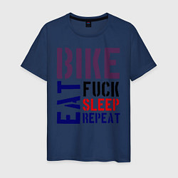 Мужская футболка Bike eat sleep repeat