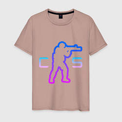 Мужская футболка CS - логотип с бойцом