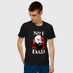 Футболка хлопковая мужская Dad Kratos цвета черный — фото 2