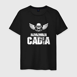 Футболка хлопковая мужская Remember Cadia - Warhammer, цвет: черный