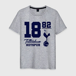 Футболка хлопковая мужская FC Tottenham 1882, цвет: меланж