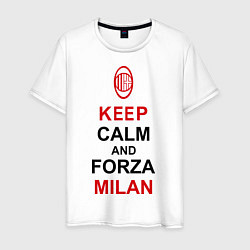 Мужская футболка Keep Calm & Forza Milan