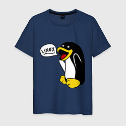Мужская футболка Пингвин: Linux
