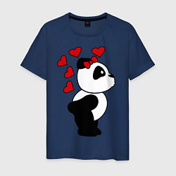 Мужская футболка Поцелуй панды: для нее