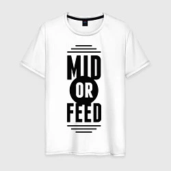 Мужская футболка Mid or feed