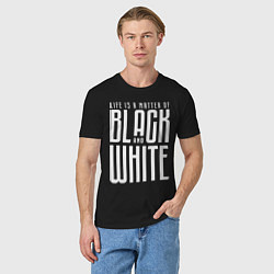 Футболка хлопковая мужская Juventus: Black & White, цвет: черный — фото 2