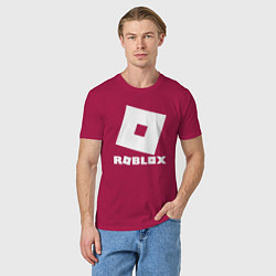Футболка хлопковая мужская ROBLOX, цвет: маджента — фото 2