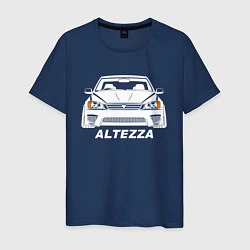 Футболка хлопковая мужская Toyota Altezza, цвет: тёмно-синий