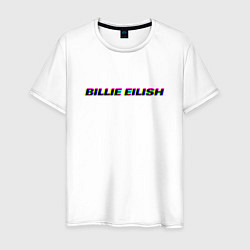 Футболка хлопковая мужская Billie Eilish, цвет: белый