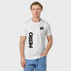 Футболка хлопковая мужская METRO M, цвет: белый — фото 2