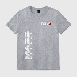 Футболка хлопковая мужская MASS EFFECT N7, цвет: меланж