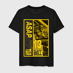 Футболка хлопковая мужская ASAP Rocky: Place Bell, цвет: черный