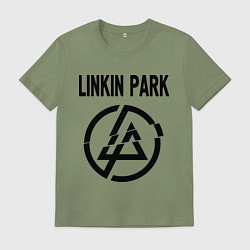 Футболка хлопковая мужская Linkin Park, цвет: авокадо