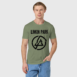 Футболка хлопковая мужская Linkin Park, цвет: авокадо — фото 2