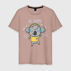 Мужская футболка Koala: Be Happy